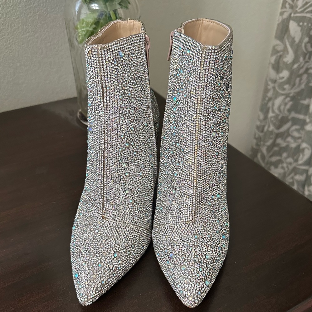 Betsy Johnson Rhinestone Boots